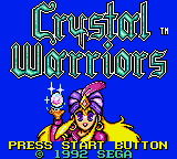 Crystal Warriors Title Screen